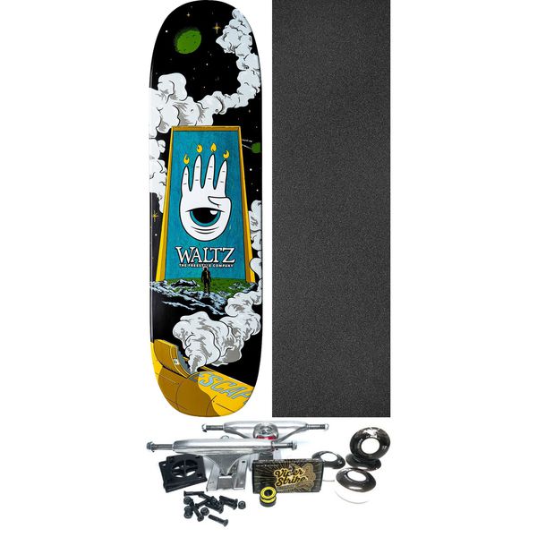 Waltz The Freestyle Company Escape Freestyle Blue Stain Skateboard Deck - 7.6" x 28.575" - Complete Skateboard Bundle